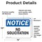 Signmission No Solicitation OSHA Notice Sign, Vinyl Decal, 14in W x 10in L, 2PK OS-2PACK-NS-D-1014-L-16197 - alternate 6